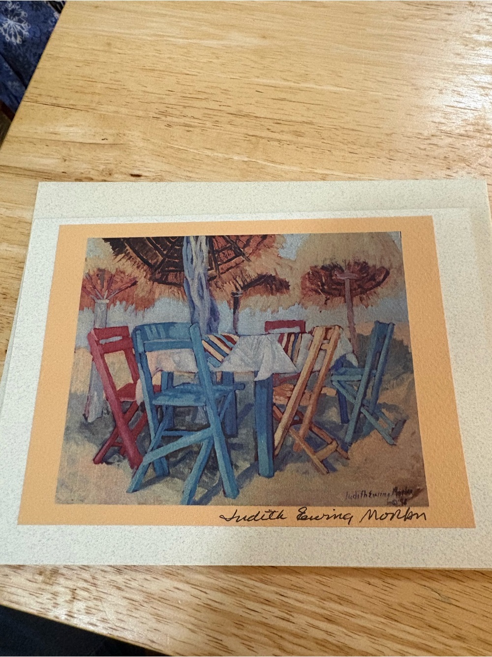 Pastel artwork artist Judith Ewing Morton “El Anclote” Mexico greeting card/ fra